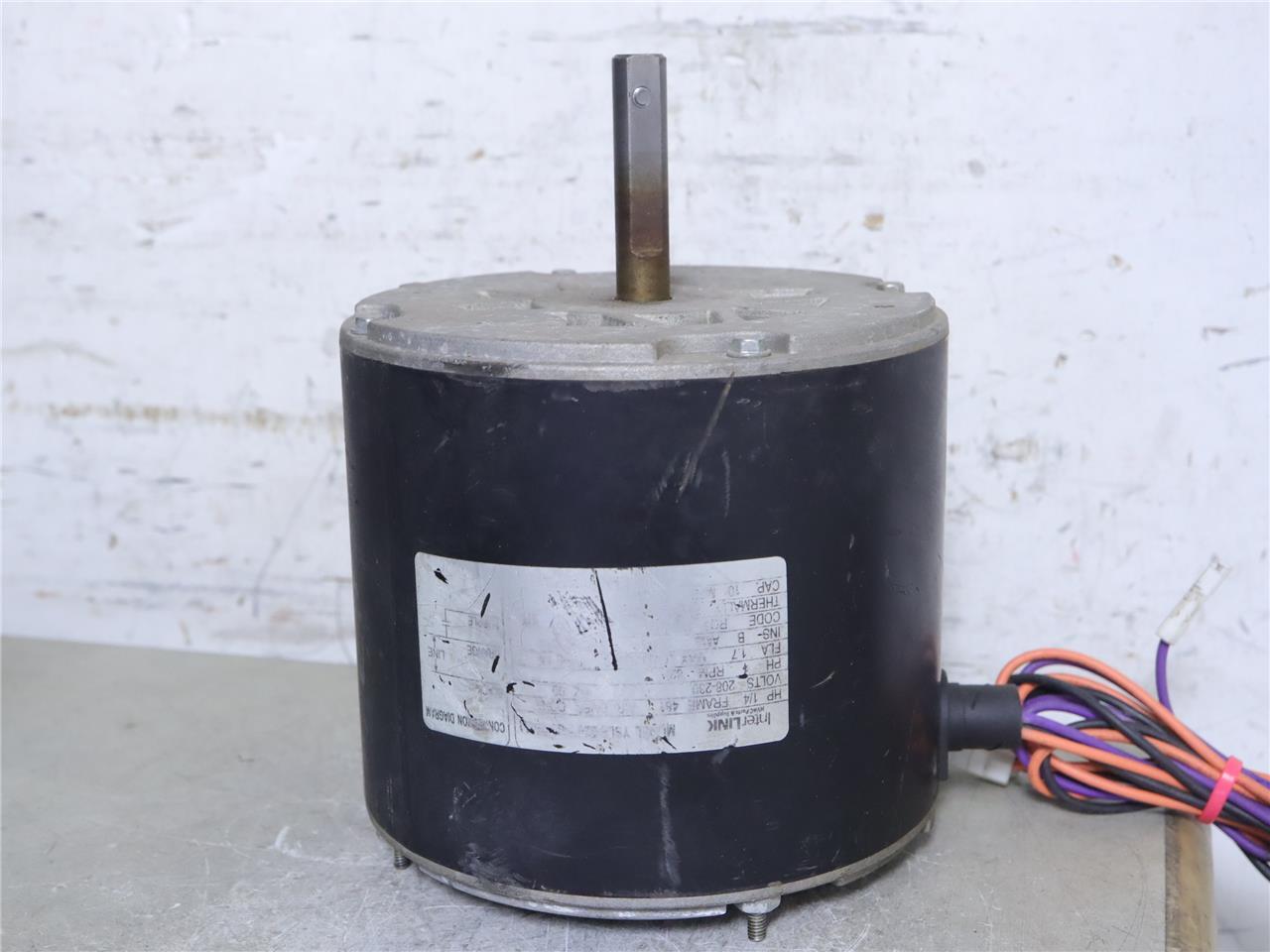 InterLink YSLB-220-8-B002(AL) Fan Motor 1/4HP 825RPM 208-230V CCWLE 100483-43