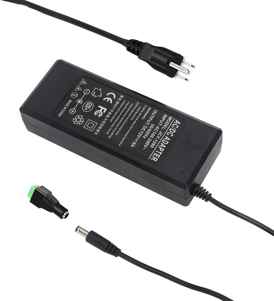 12V 8A 96W Power Supply Adapter AC to DC Converter Charger AC 110V ~ 240V to …