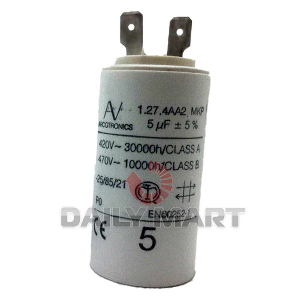 New In Box AV Arcotronics MKP 5UF 420V-470V 1.27.4ACF AC Start Capacitor