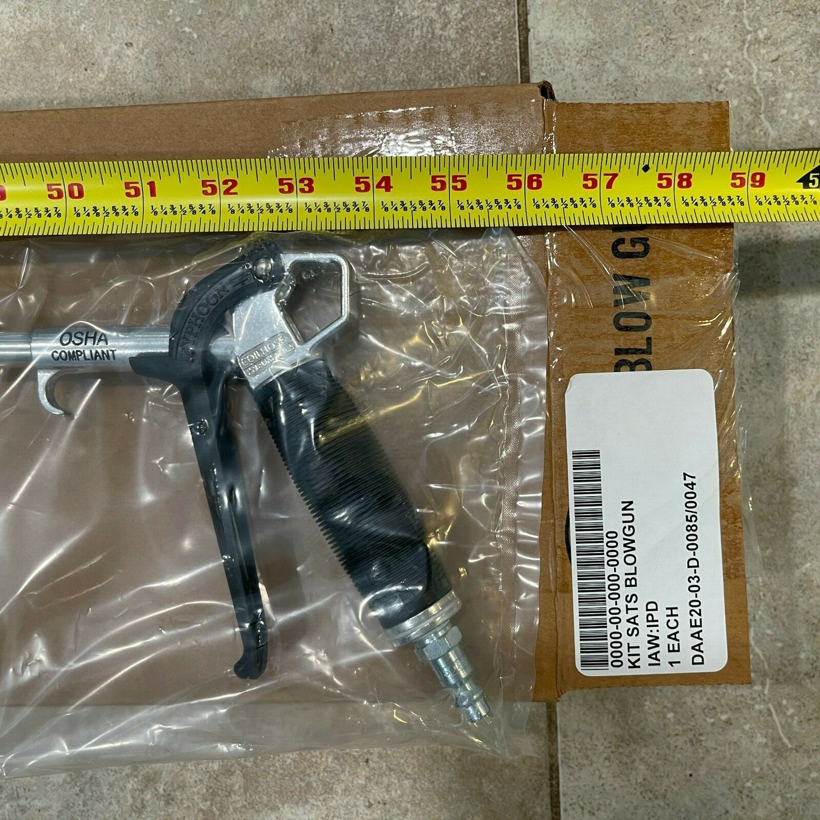 Coilhose Pneumatics 1/4” Typhoon Blow Gun, 48” Ext & Angle Tip OPT2548-X451501