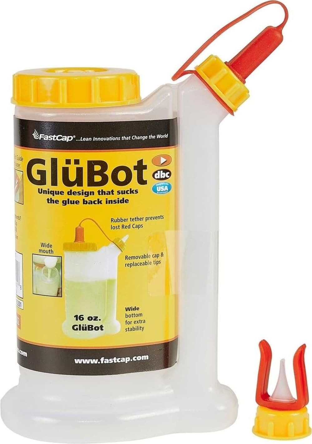 Wood Glue Dispenser, 16 Oz Btl, Drip less