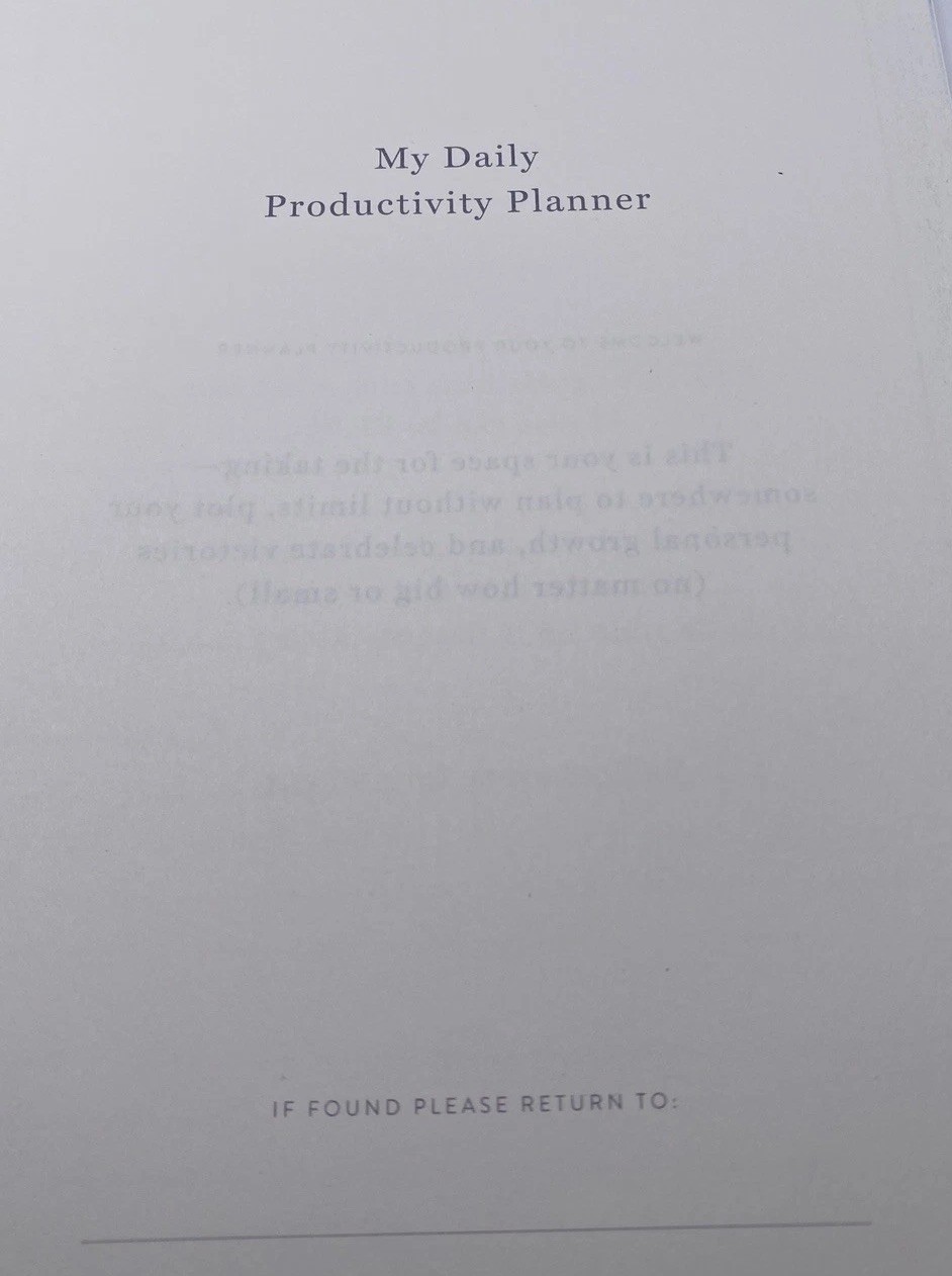 Papier Productivity Planner Hard Cover Spiral 9.84″x7.48″ Undated NEW