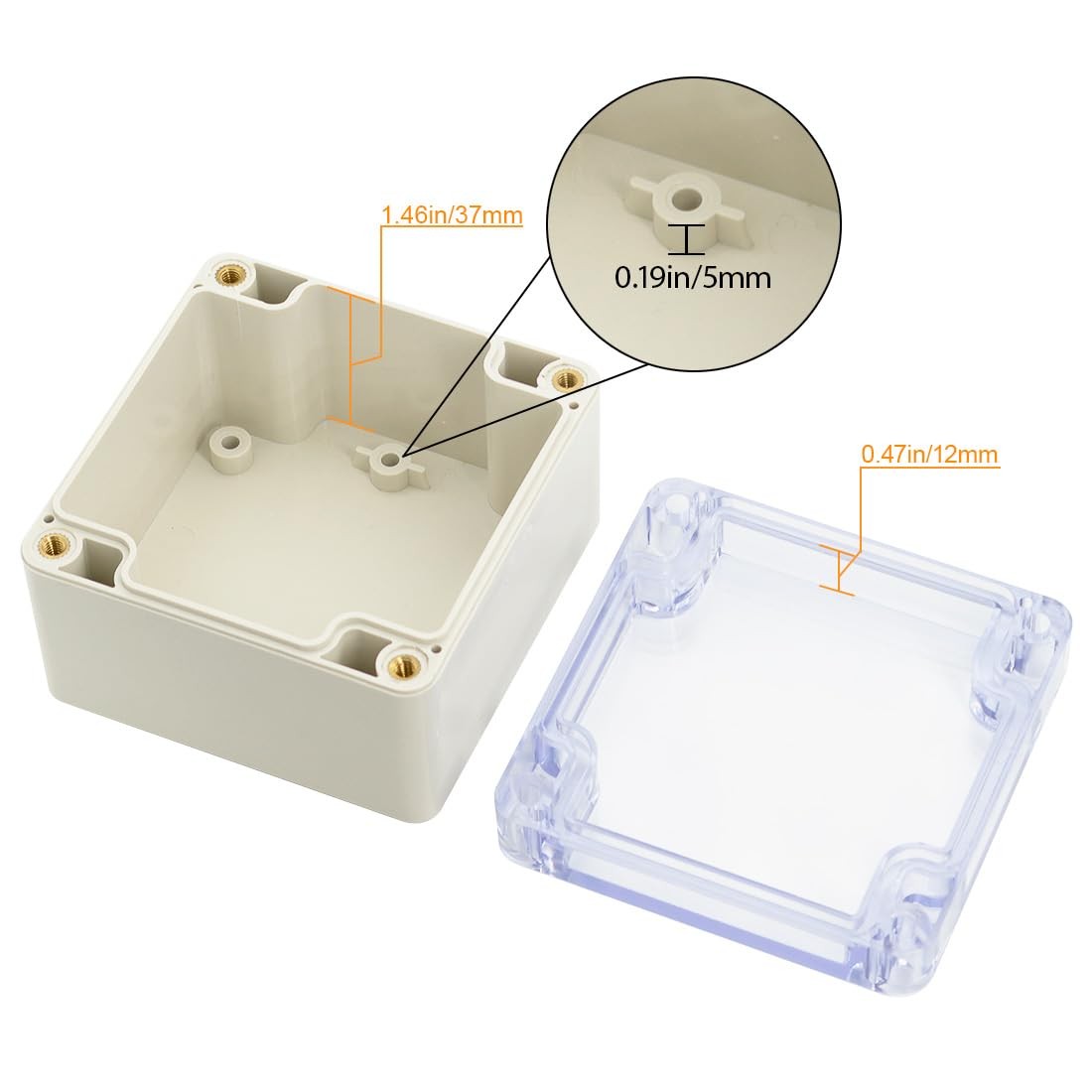 ABS Plastic Junction Box Dustproof Waterproof IP65 Electrical Enclosure Box Univ