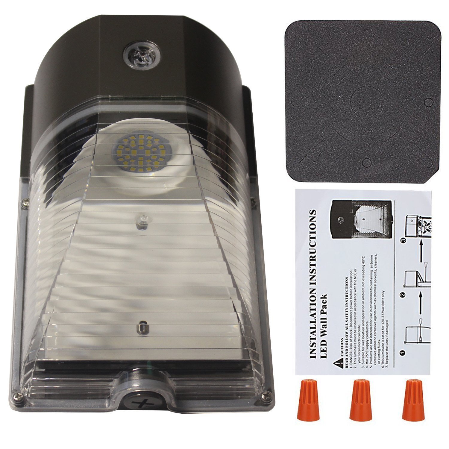 4-PACK Outdoor LED Wall Pack 26Watt 5000K Waterproof with dusk to Dawn Sensor