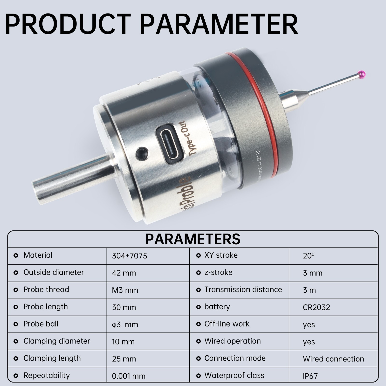 Professional 3D Touch Probe, 0.001mmAccuracy CNC Milling Machine 3D Trigger Find