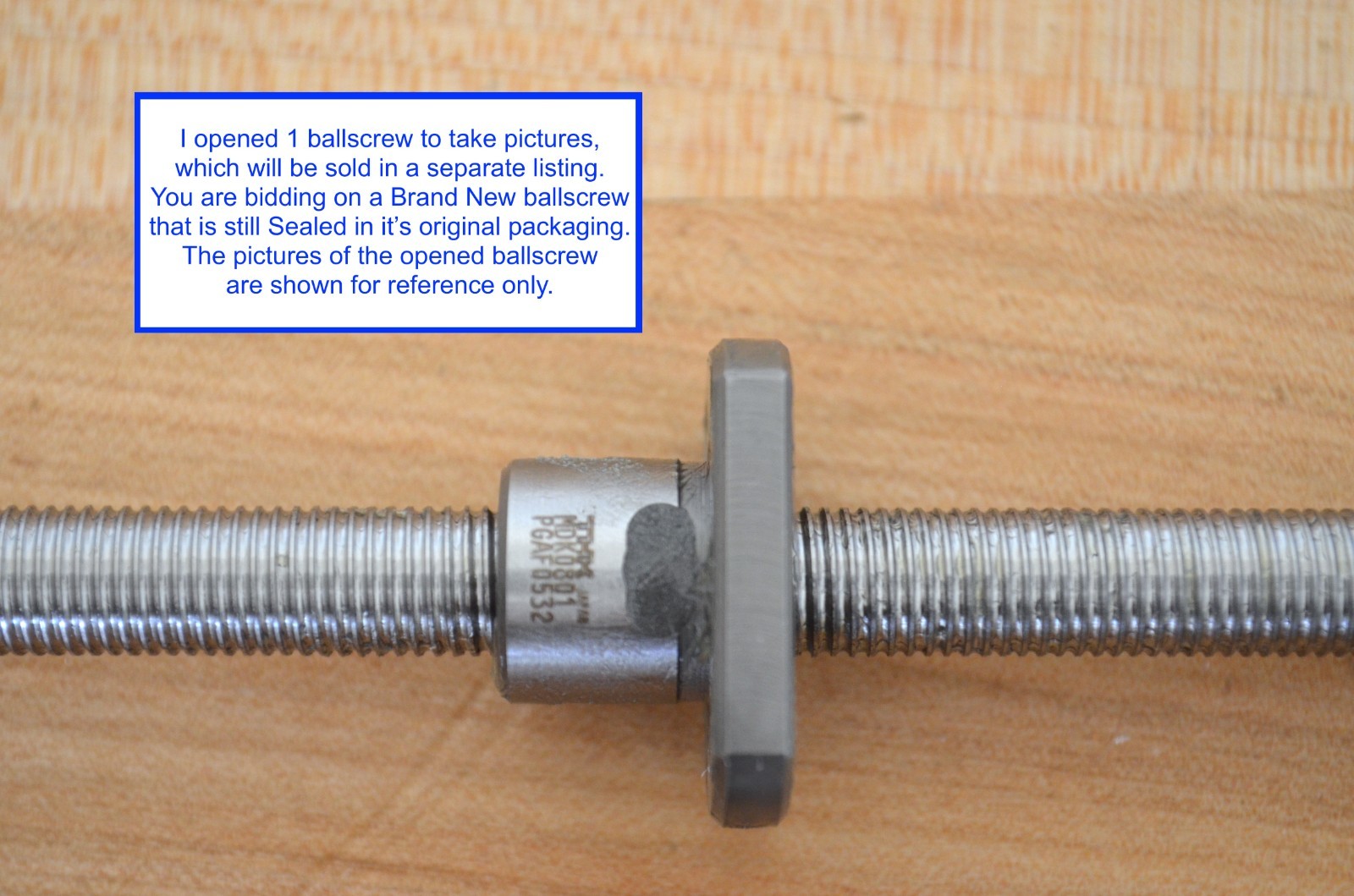 New THK MDK0801-3G2+165LC7 x165mm Ballscrew 8mm dia. x 1mm Pitch + Machined Ends
