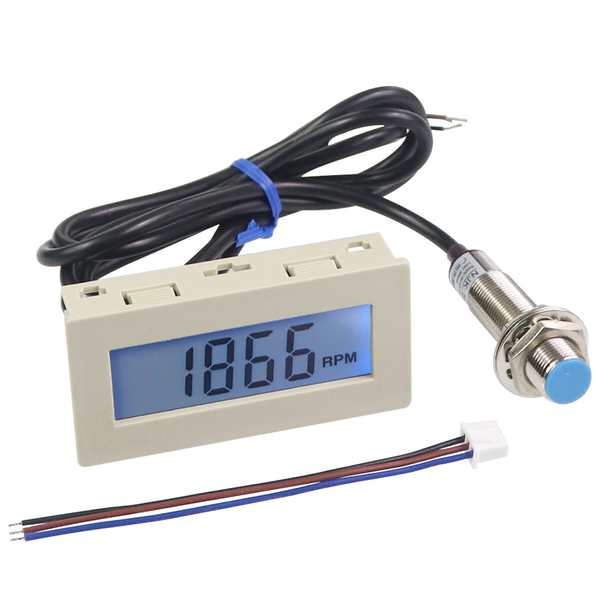 AC 110V-230V DC 8-24V Digital Tachometer RPM Motor Speed Meter Hall Sensor NPN
