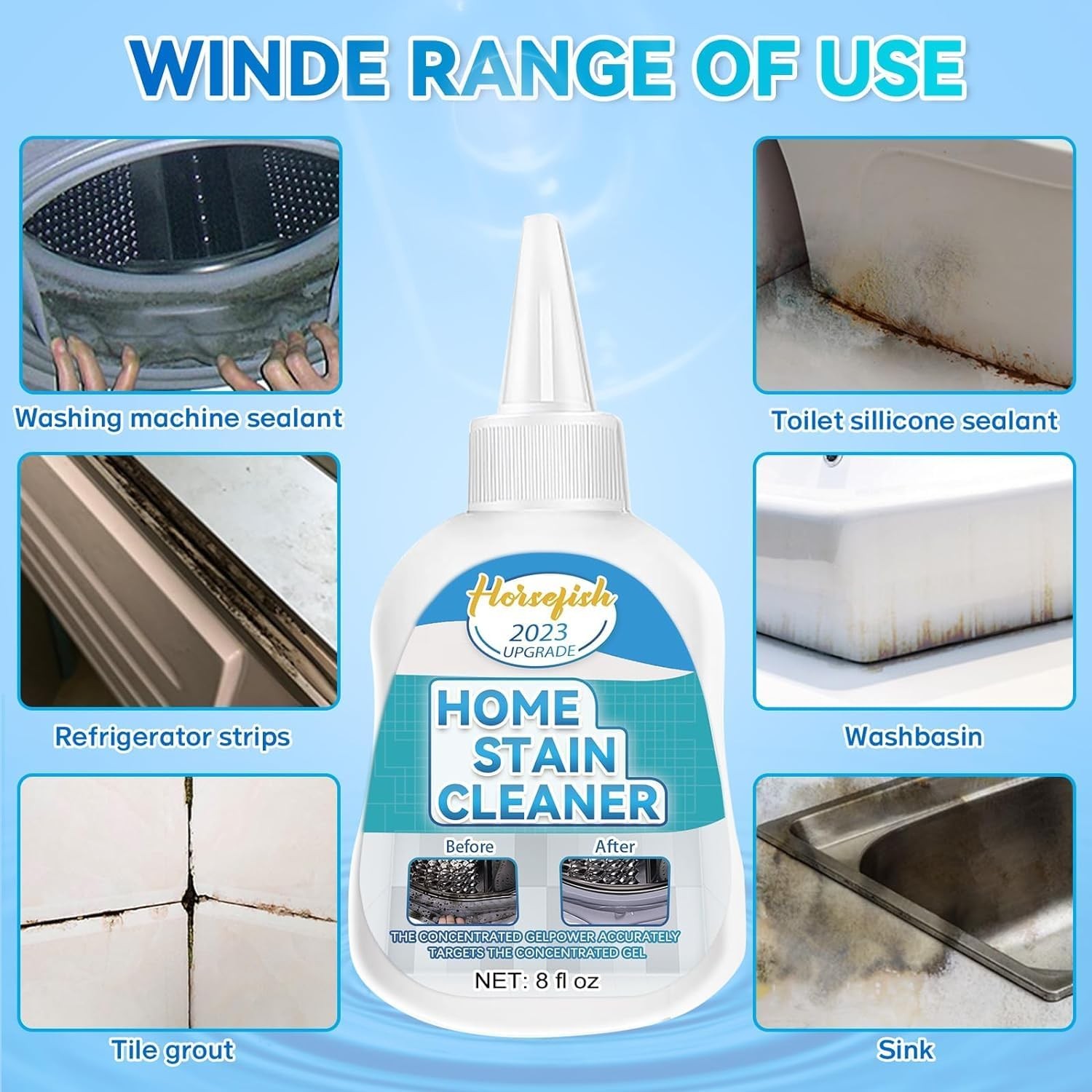 Home Remover Gel, 8 Fl Oz Household Washing Machine 8 (Pack of 1)