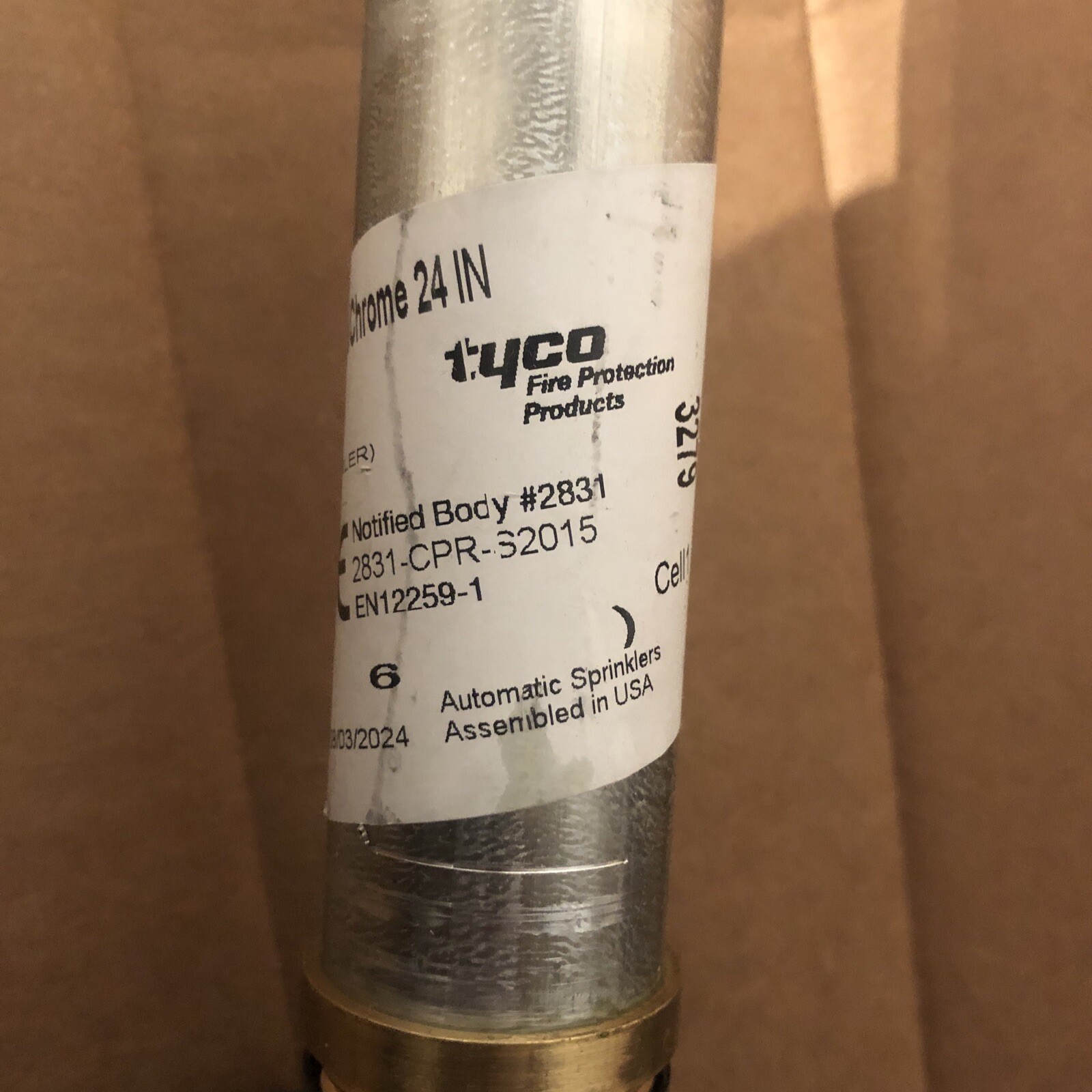 TYCO DS1 PD Flush Esc QR 155 White/white 24” inch Automatic Sprinkler Head.
