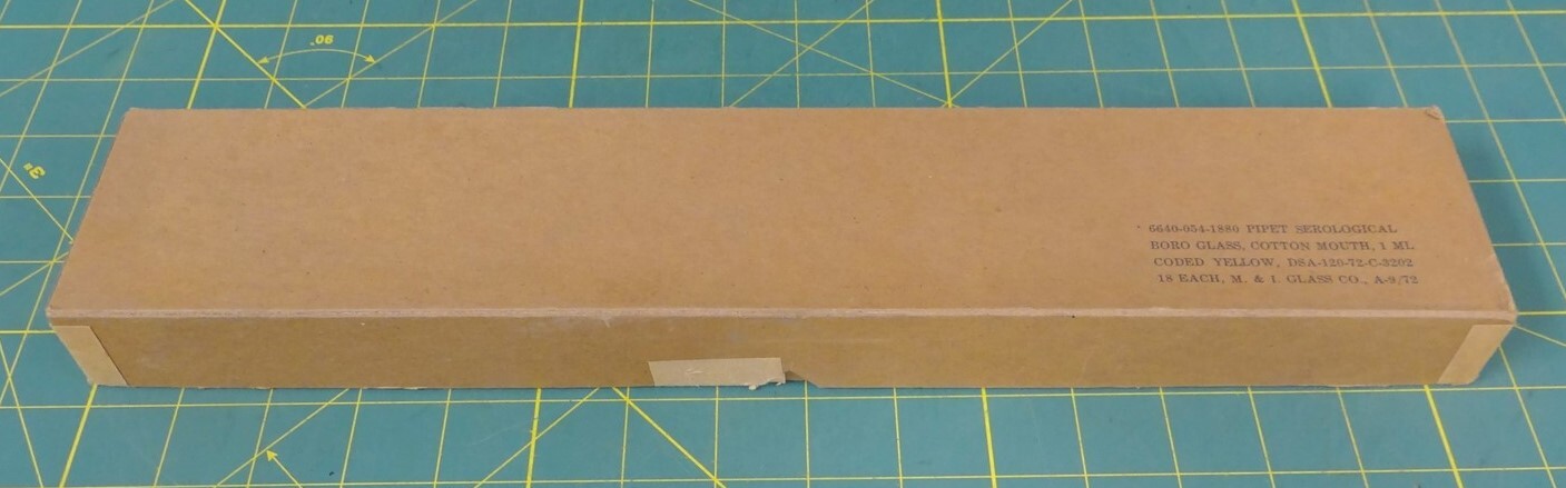 Kimble Chase 37034A-11100 Serological Pipet Capacity: 1 in 1/100mL BOX OF 18