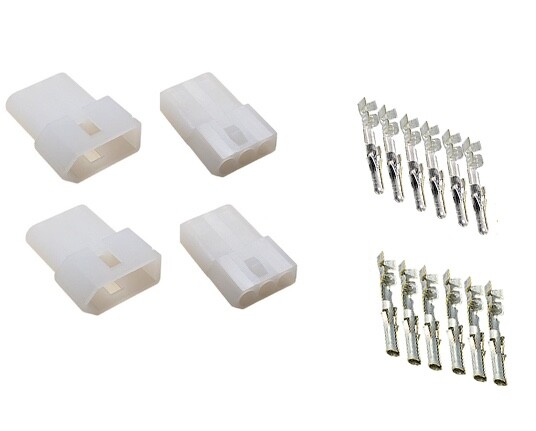 Molex .093 Series 3 Pin Connector Sets. Pkg of 2 Complete Sets