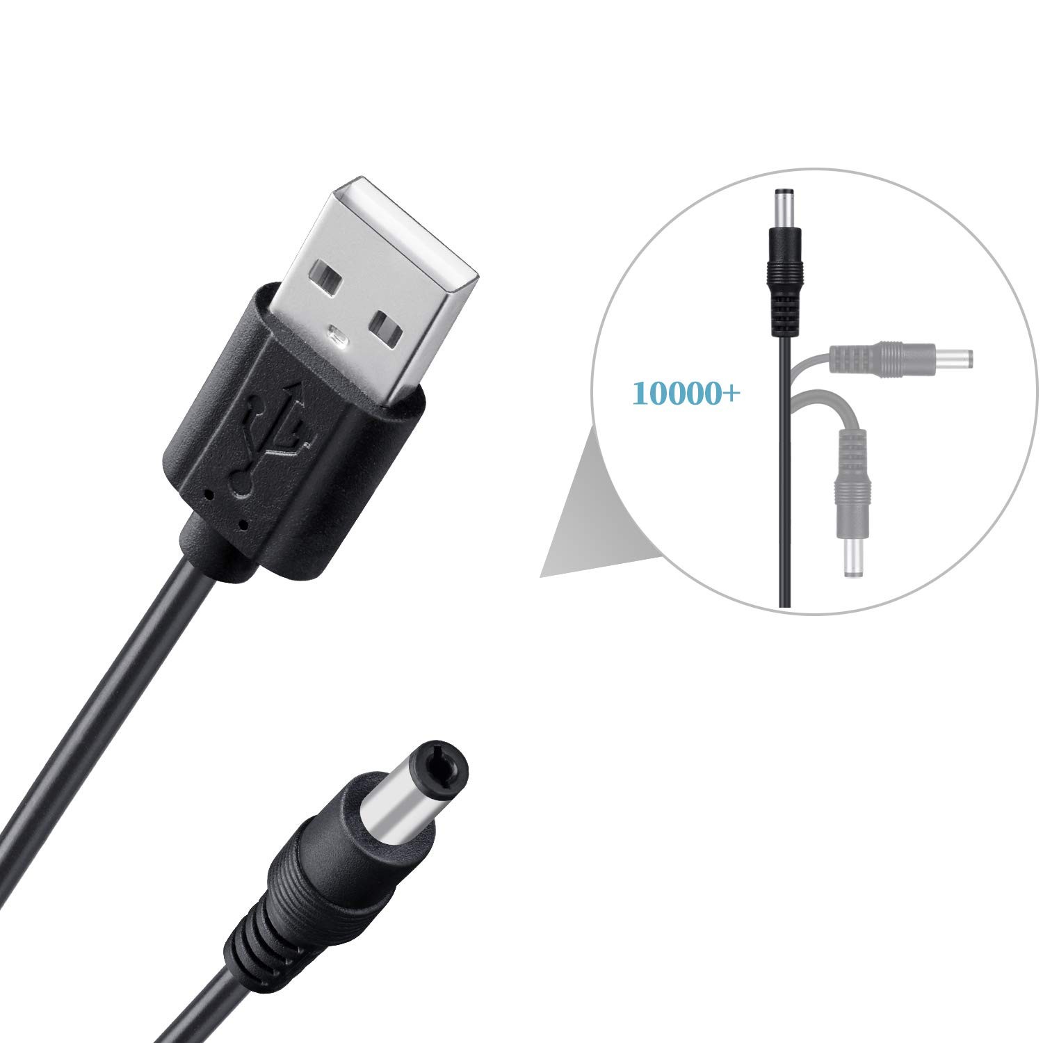 USB to DC Power Adapter Cable 5V to 12V Voltage Converter, 2A Max
