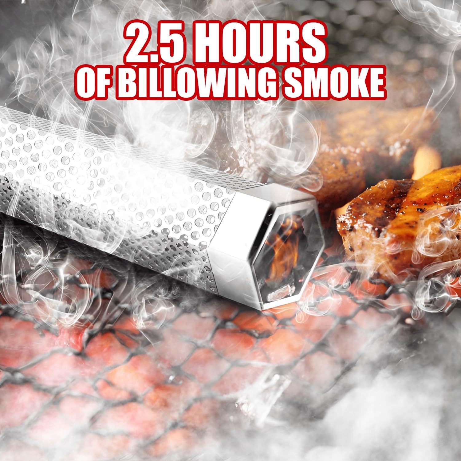 SHIKORI Smoker Tube,Stainless Steel Pellet Tube 6.1*2.16*1.96 in, 6 in