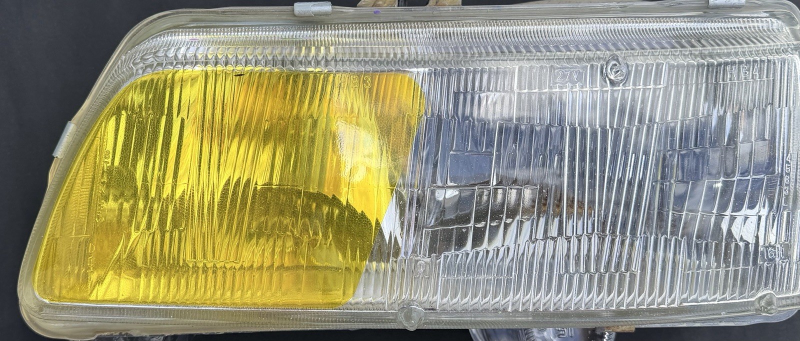 Inner Half Yellow Fog Light Tint KIT for 2nd Gen Honda CRX, Civic Head lights