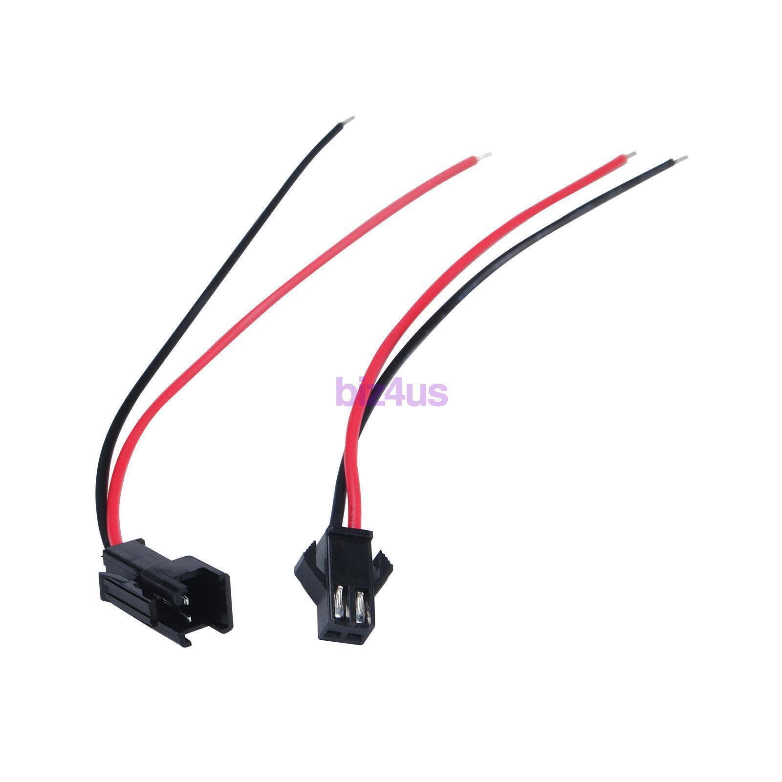 5x Male + 5x Female JST SM 2.54mm Pitch Connector Cable Plug Wire 2/3/4/5/6 Pin