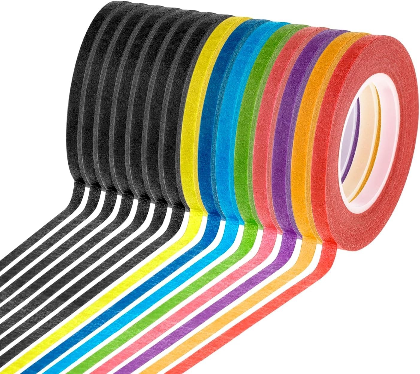 15 Rolls Thin 1/8 Inch 3mm Whiteboard Tape, Low-Tack Paper Pinstripe Art Grid…