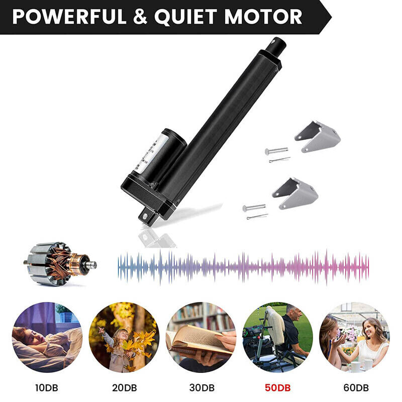 12V Linear Actuator with Remote IP65 Waterproof Stroke 2″~40″ 6inch 8inch 1000MM