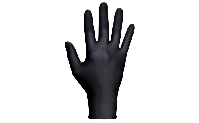 SAS Safety Raven Black Nitrile Exam Grade Gloves, 7 mil Thick, 1000/Cs
