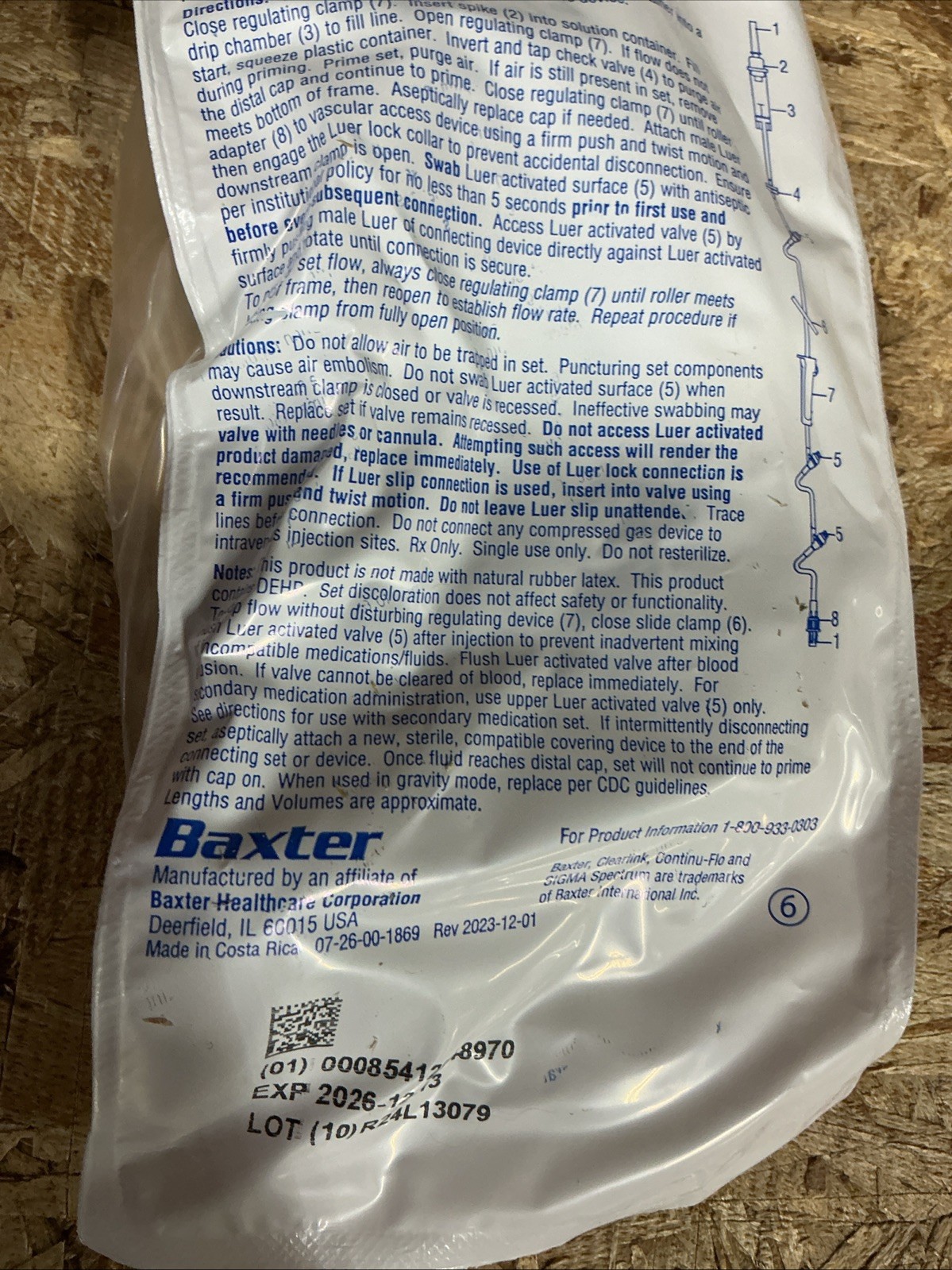 Baxter 2C8537 Clearlink System CONTINU-FLO solutions Set 120” (10 Count)