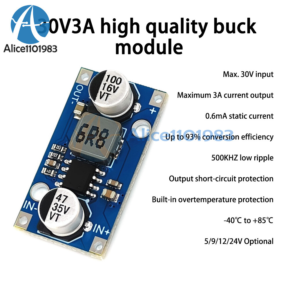 DC-DC 6V~30V to 5V 9V 12V Step-down Power Supply Module Mini Buck Module 3A
