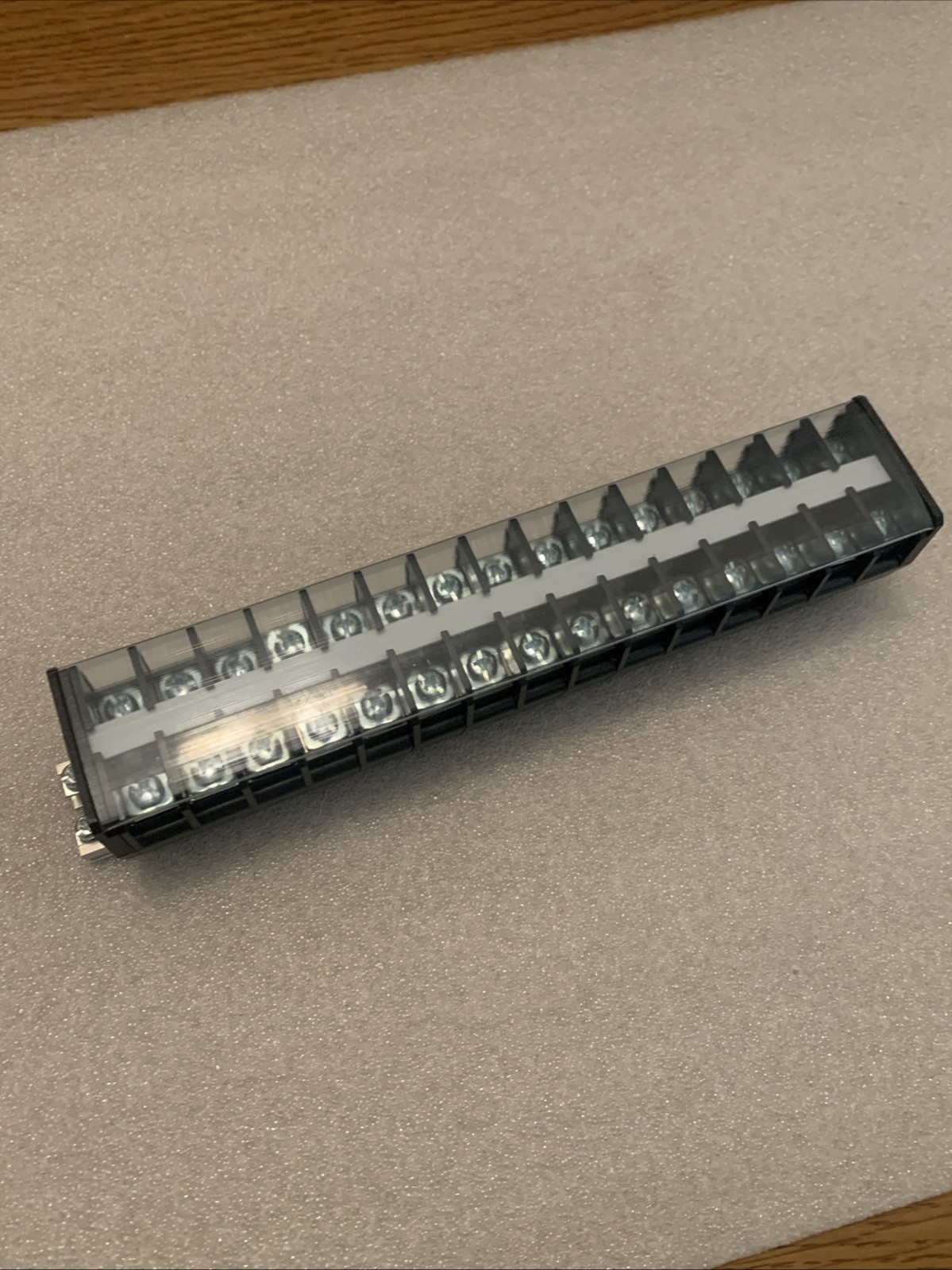 Barrier Terminal Strip Block 660V 30A Dual Row 15P DIN Rail Base Screw Connector