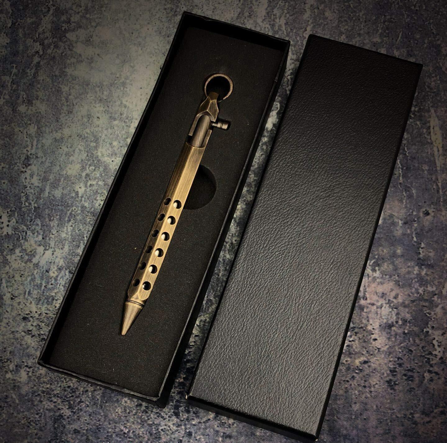 Six-Edge Solid Brass Bolt Action Pen Pocket-Sized for Everyday Use
