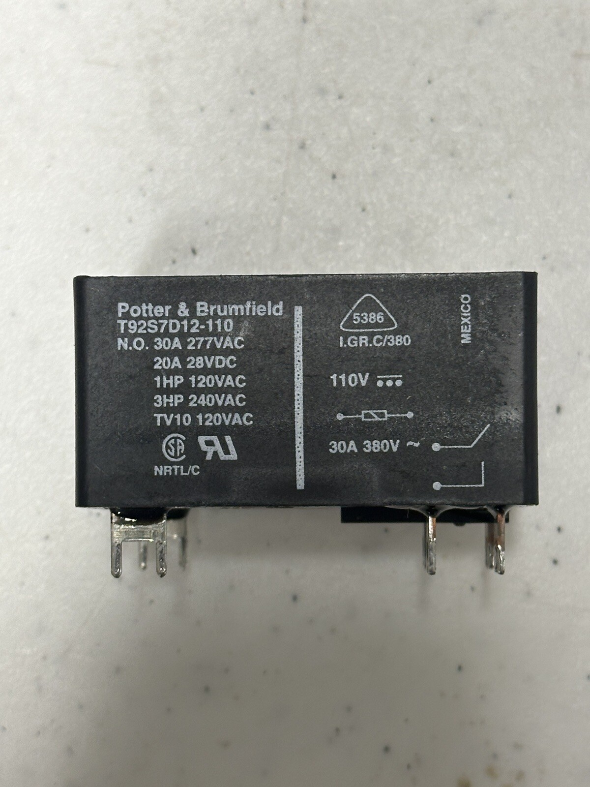 General Purpose T92S7D12-110 Potter & Brumfield Relay Brand New Free Shipping