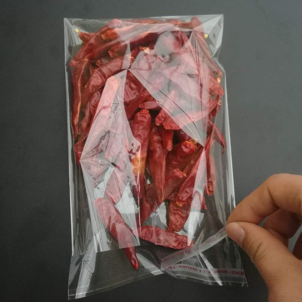 100 Pcs 5×7 Inches Clear Resealable Plastic Self Adhesive Sealing Cellophane