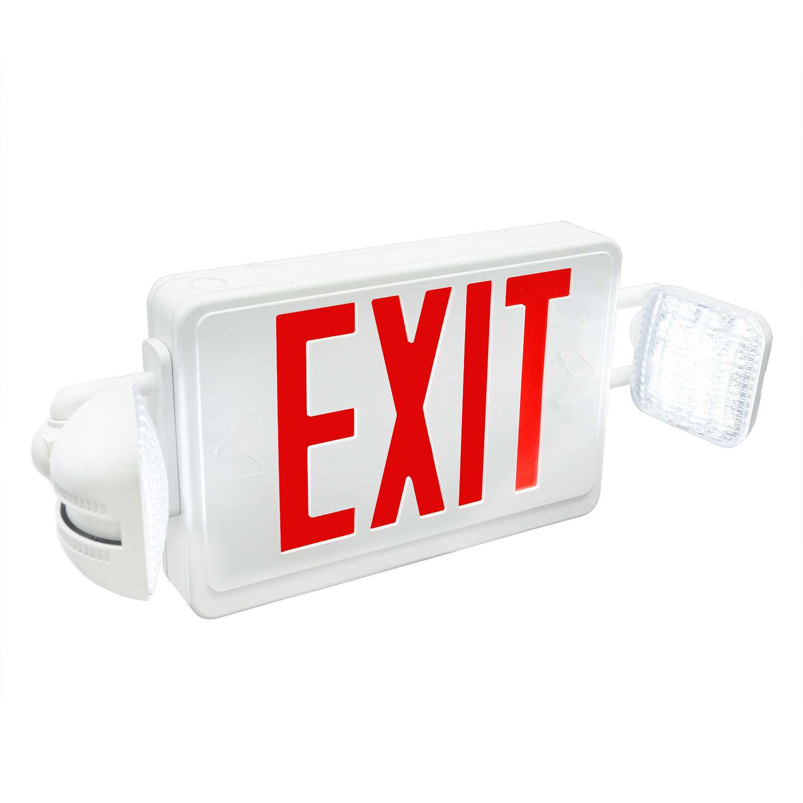 Exit Sign with Emergency Lights, Two LED Adjustable Head Emergency Exit Lights