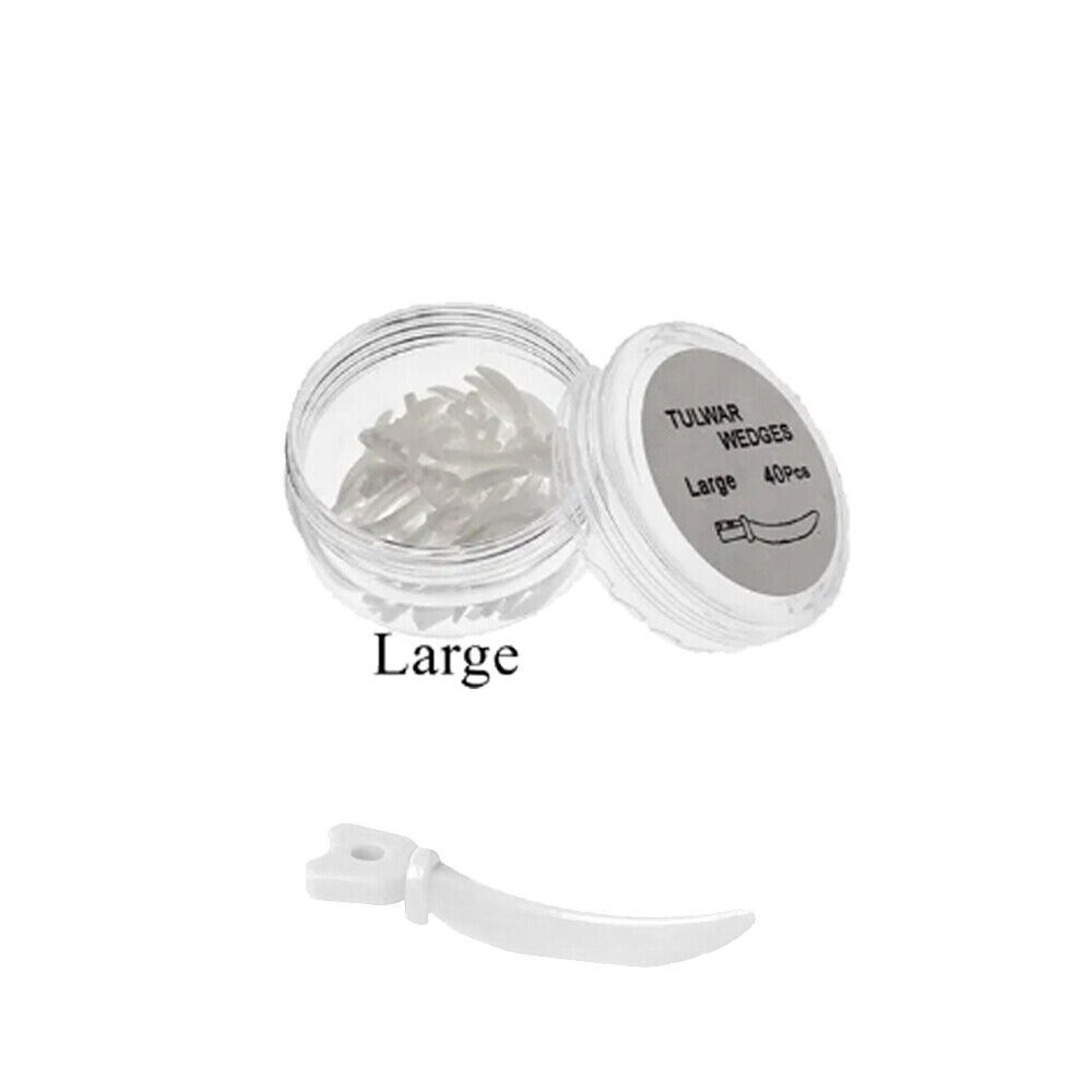 40Pcs Dental Tulwar Wedges Sectional Matrix System Plastic Diastema Wedge Refill