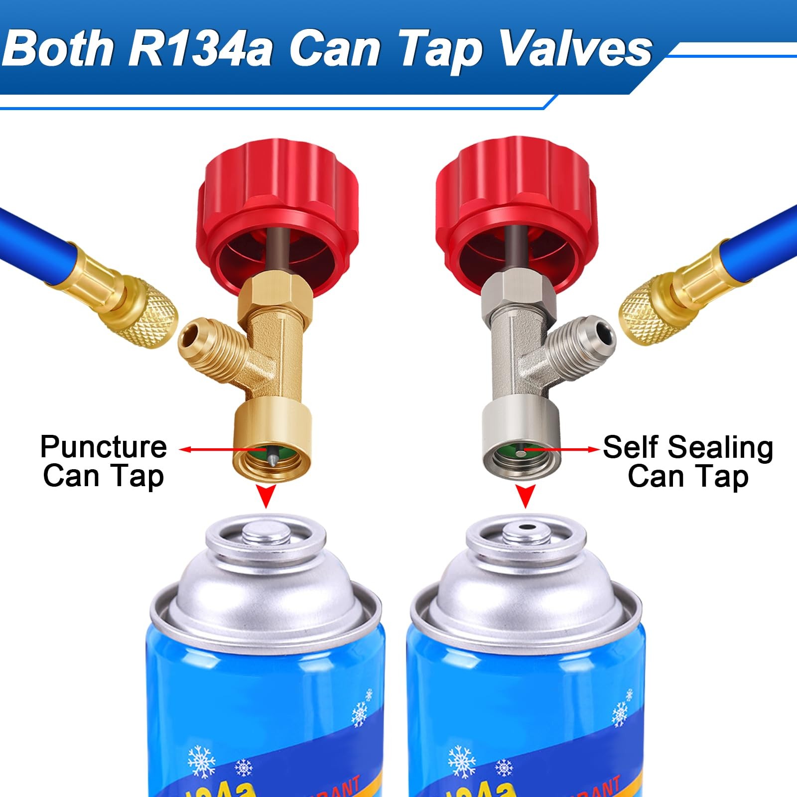 Boltigen R134A Can Tap Kit, Automotive R134A Self Sealing Can Tap, AC Puncture