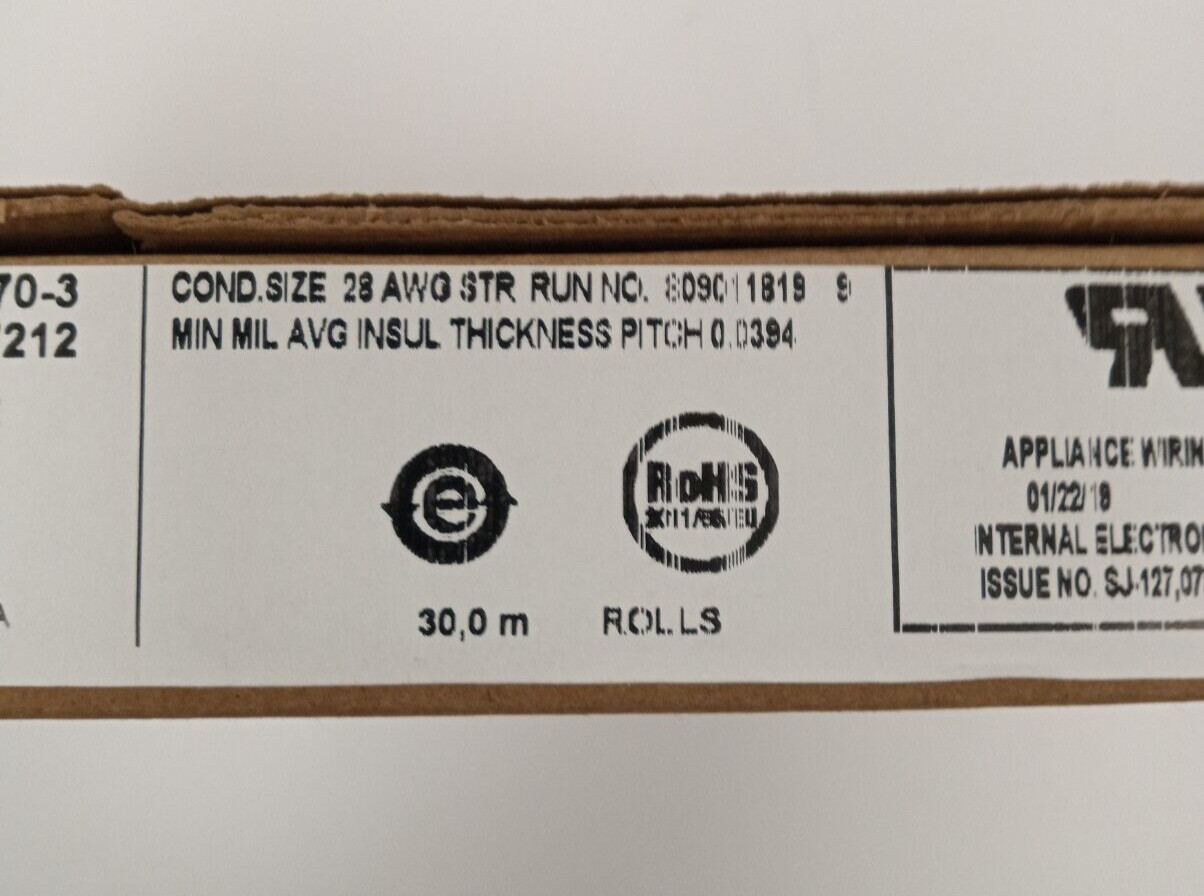 3M 3625/06 Flat Ribbon Wire 6 Conductor 28 AWG Unshielded Gray 300V UL Compliant