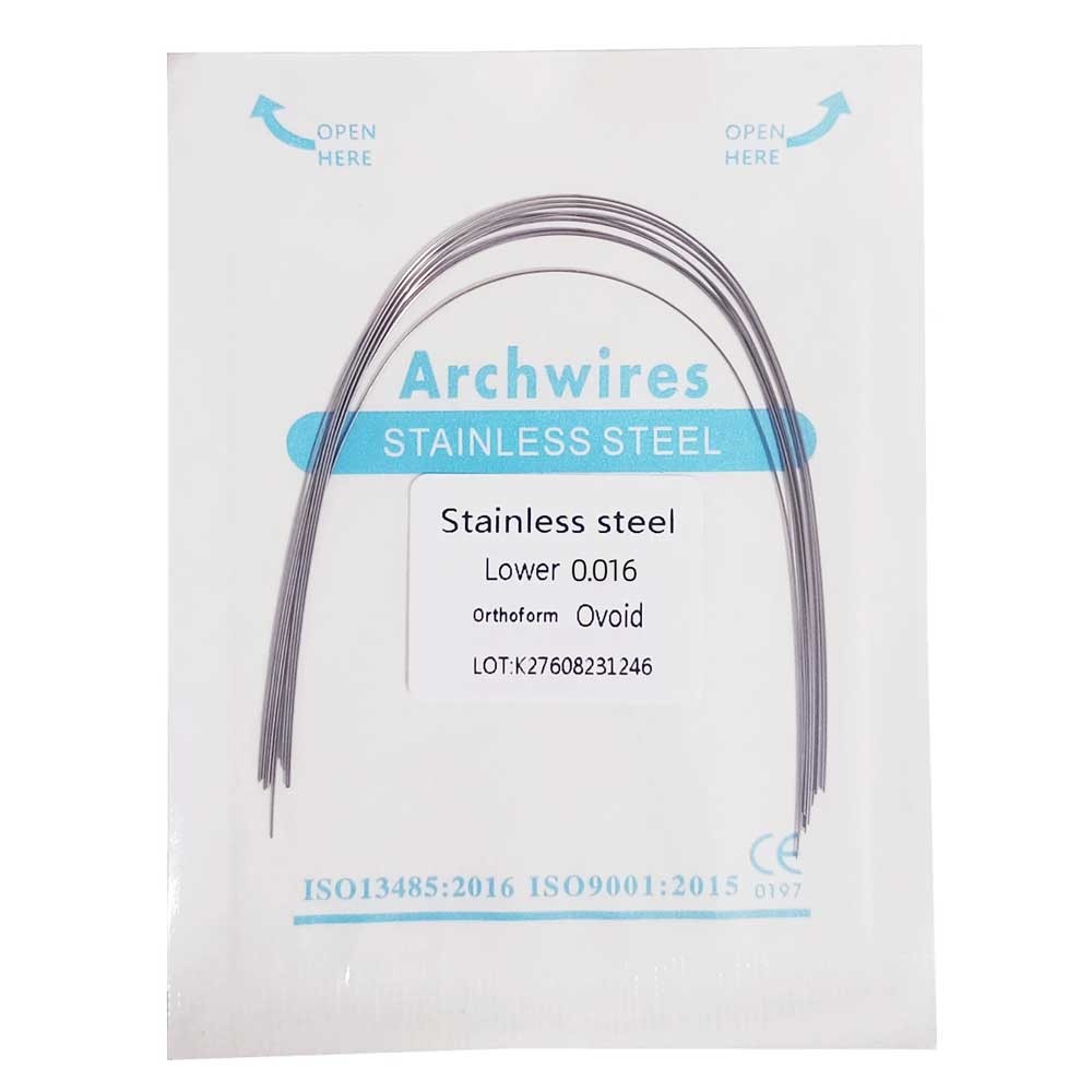 Dental Orthodontic Stainless Steel Round Arch Wire Ovoid Form 50 packs