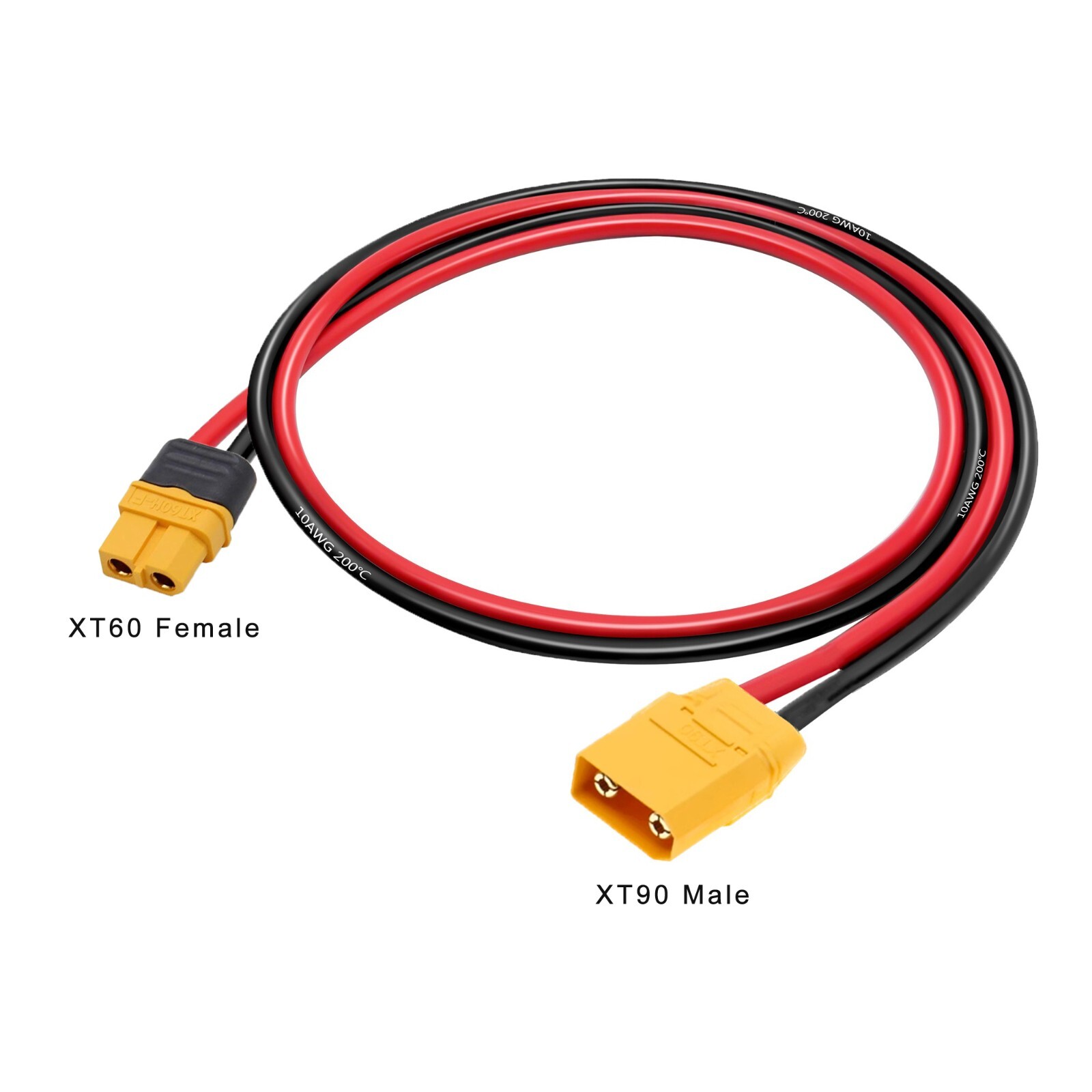 10 AWG XT90 Male Female to XT60 Female Male Connector Adapter RC Battery Cable