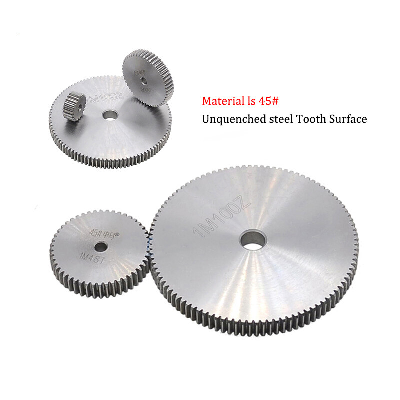1Mod Steel Spur Gears Pinion Gear 10mm Thick 12-150 Teeth 14-150mm OD For 3D CNC