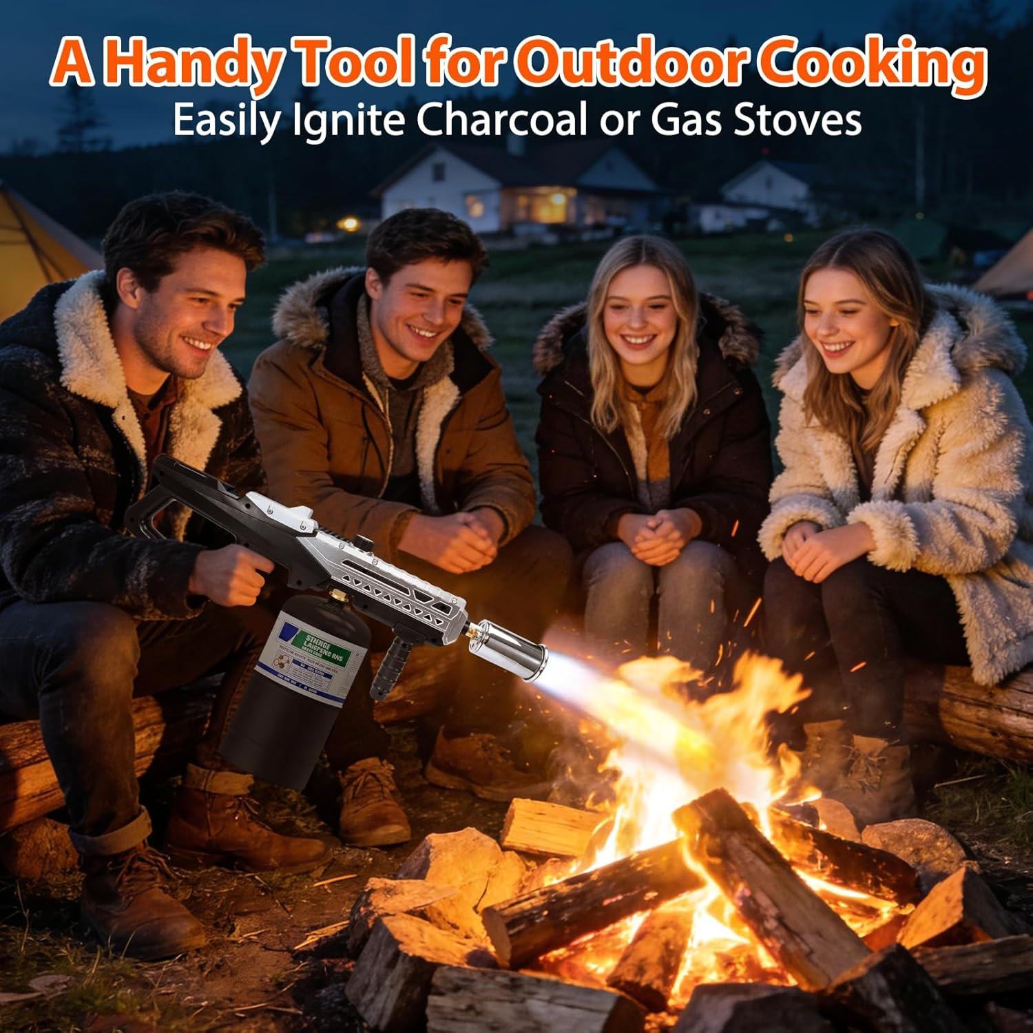 Adjustable Powerful Propane Torch, Flame Thrower Gun & Weed Torch Burner