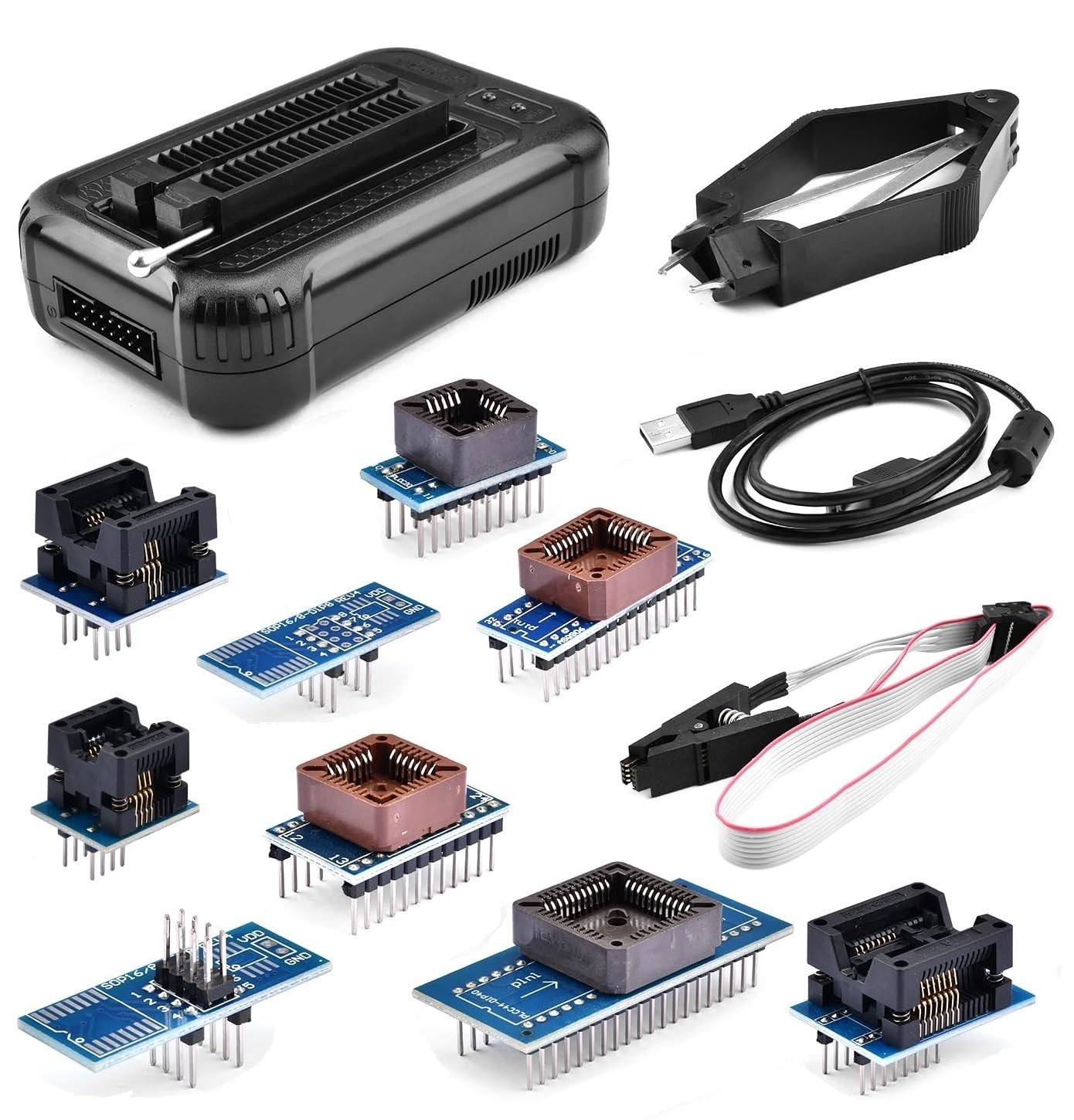 Universal Programmer for 31000+ ICs – SPI, NAND, EMMC, Flash, MCU Tester + 12 Pa