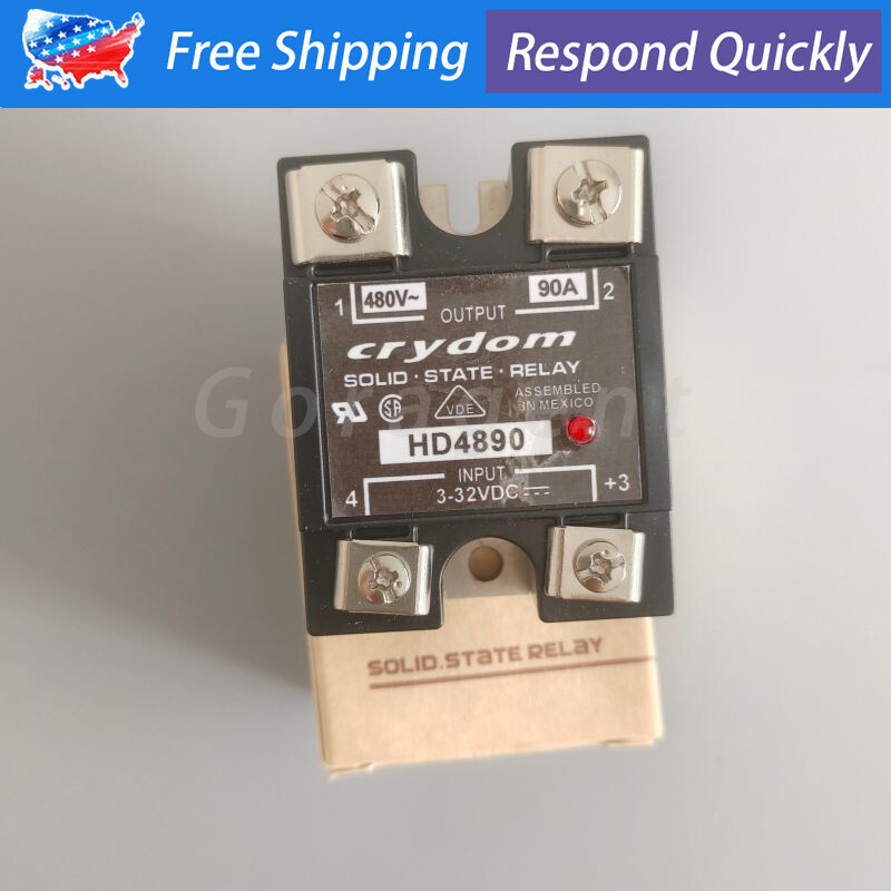 For Crydom HD4890 3-32VDC 480VAC 90A Panel Mount Solid State Relay SSR Modul