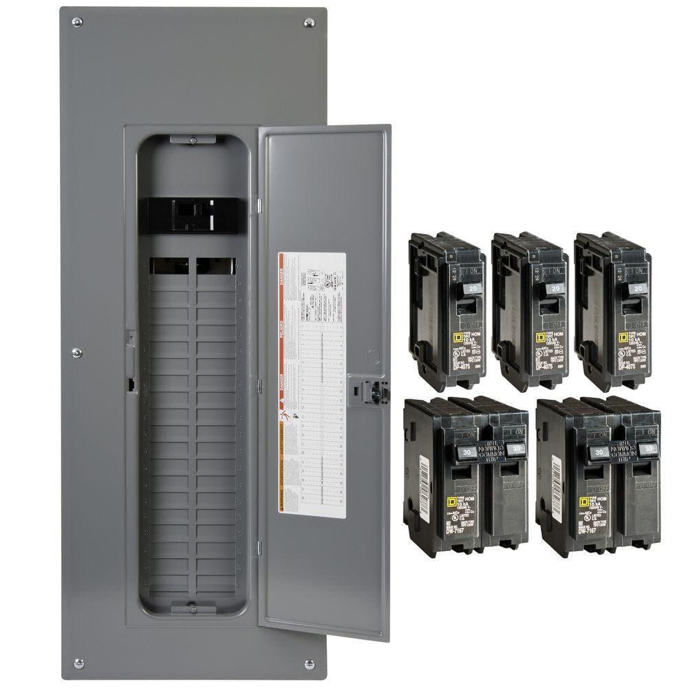 Square D 200-Amp Indoor Main Breaker Load Center Panel Box 80-Circuit 40-Space