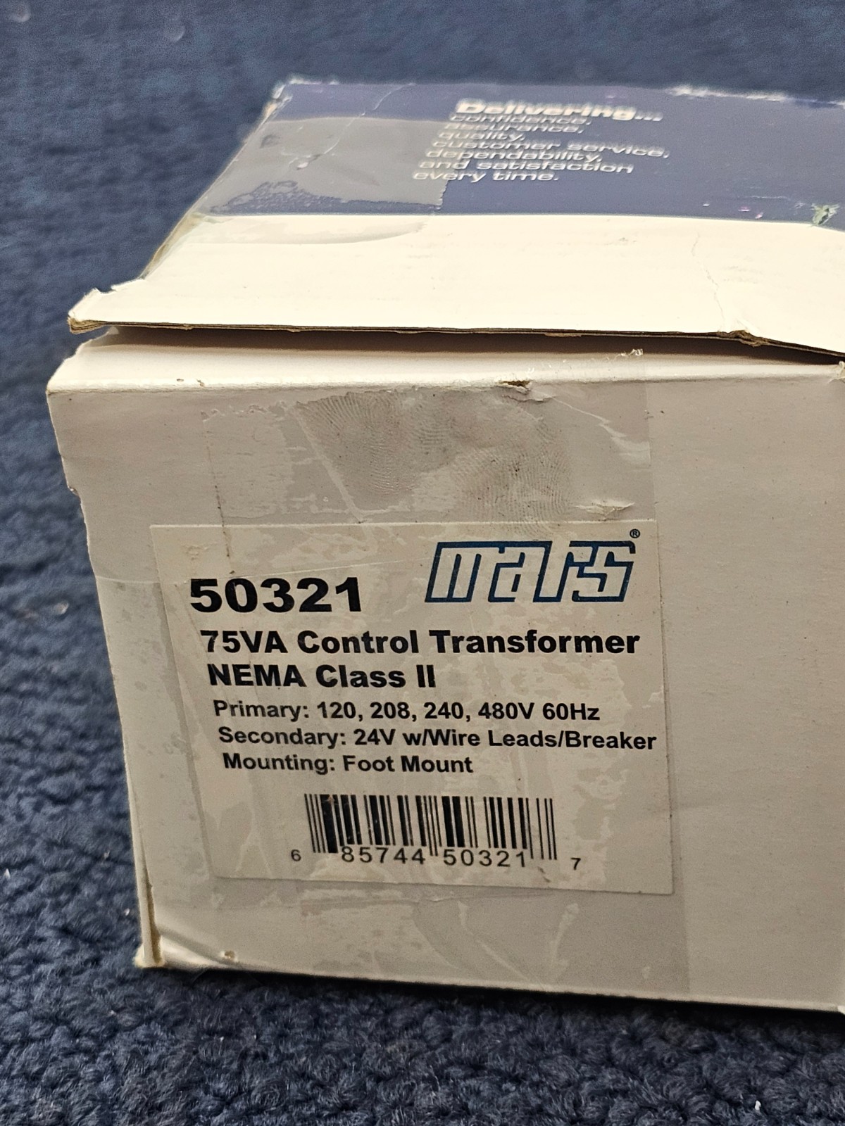 Mars 50321: 75VA Control Transformer NEMA Class II Construction – Foot Mount