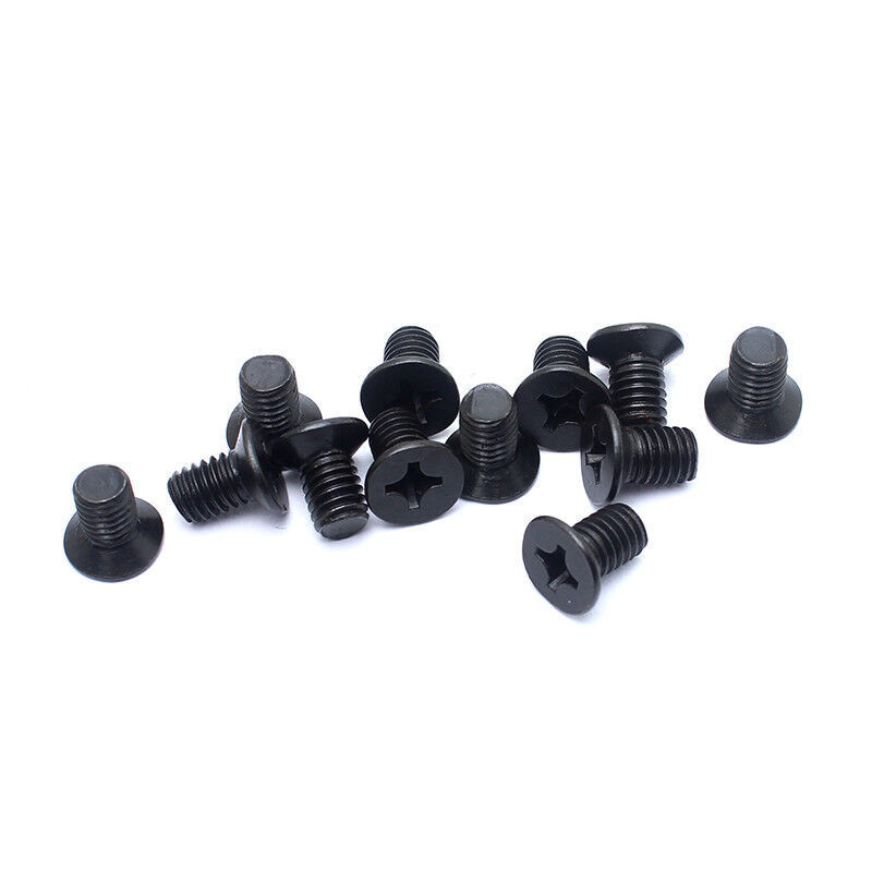 M2 M2.5 M3 M4 M5 M6 Black Steel Phillips Countersunk Head Machine Screws Bolts