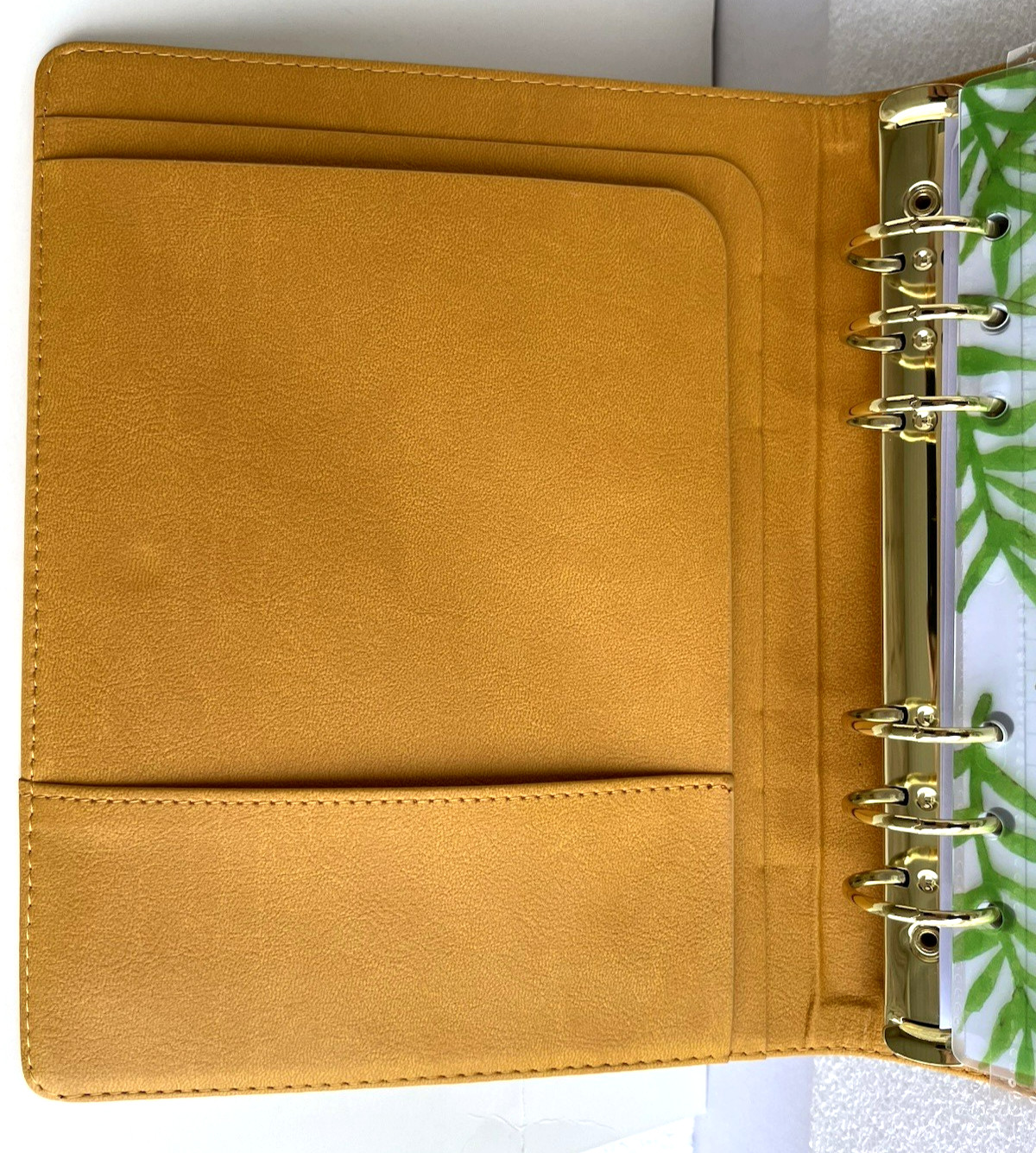 Erin Condren ~ Yellow Faux Leather Planner Binder 6-Ring – 1.25″ ~Snap ~ Perfect