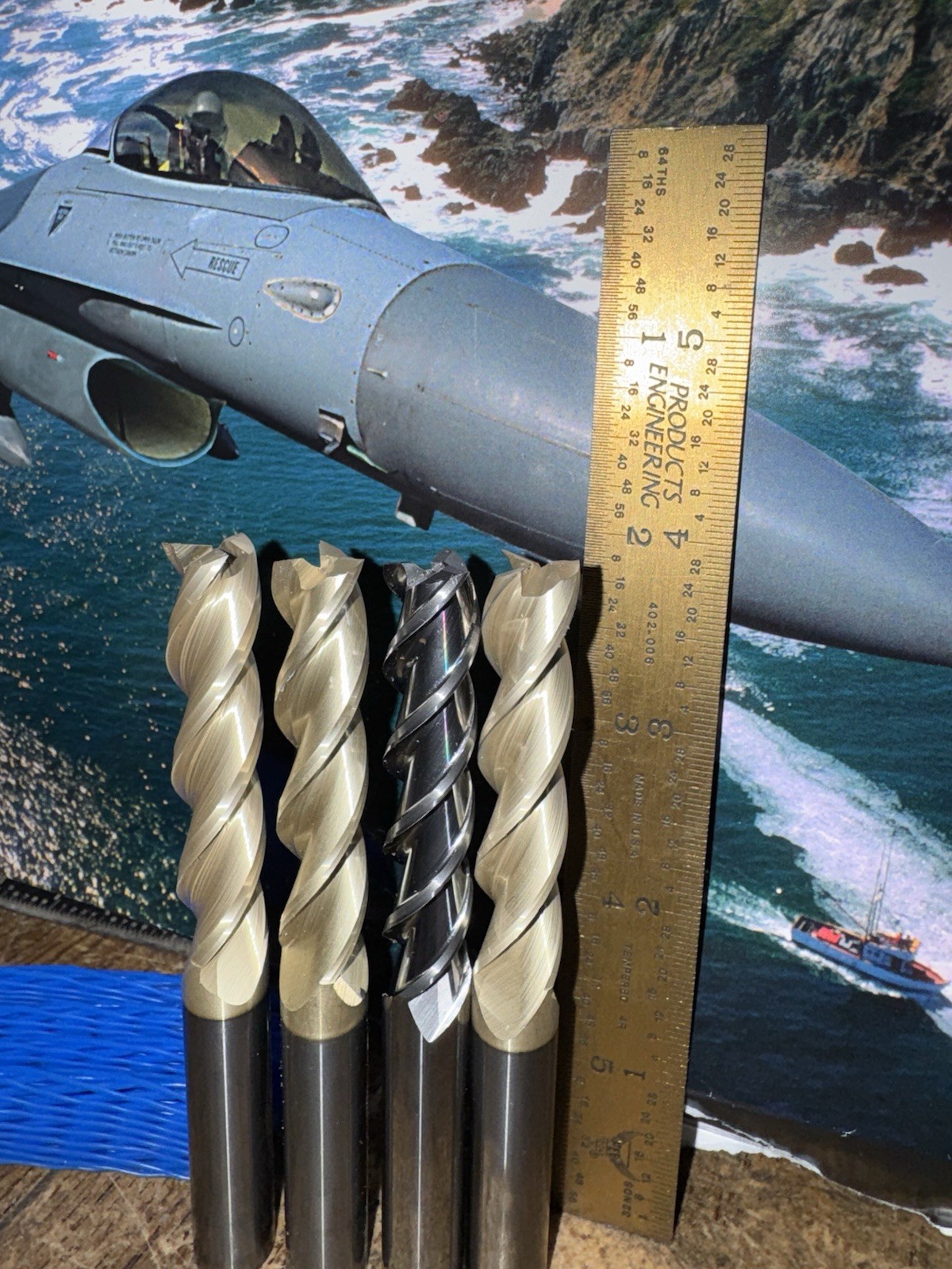 7/16” x 2”LOC 3FL(4PCS)CARB END MILL ACCUPRO/YG LOOK NU SELL USED PLZLOOKATPIC