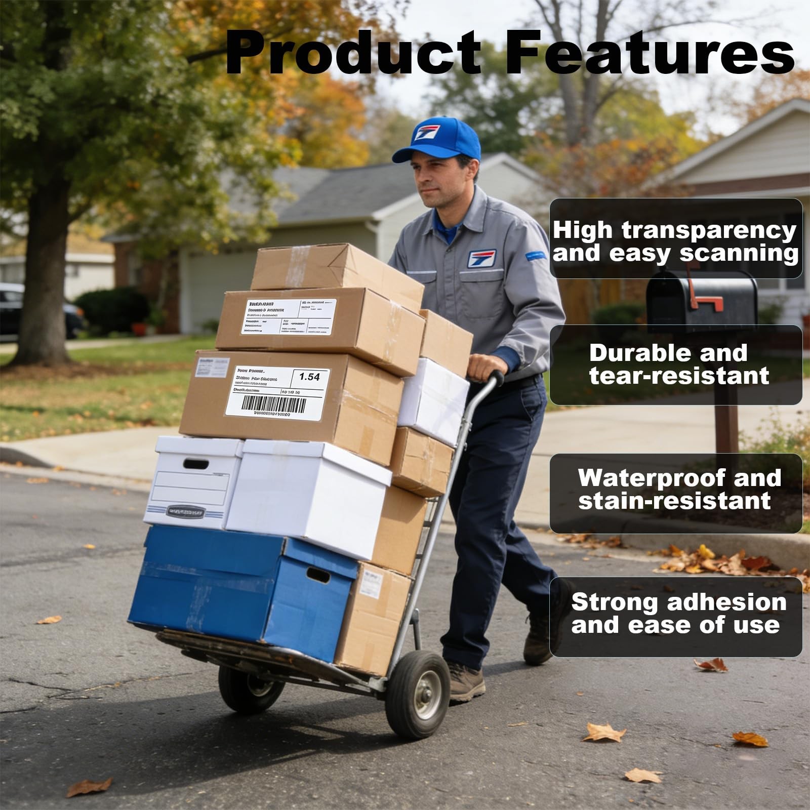 110 Pcs 7.5″X 5.5″ Shipping Label Sleeves, Adhesive Clear Packing Slip Pouches,