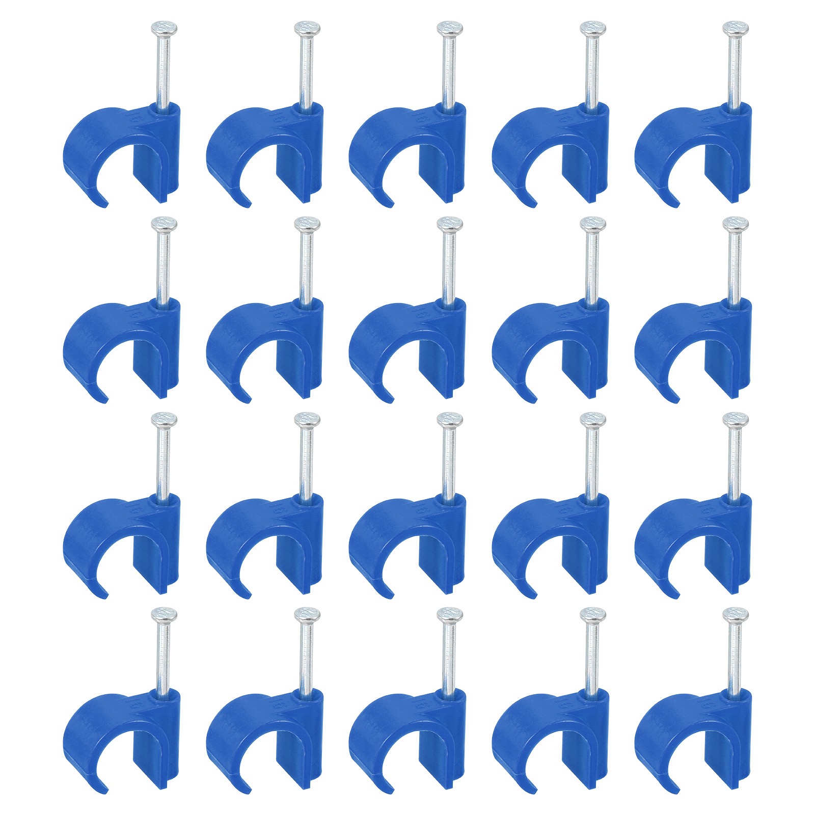 50Pcs Cable Wire Clips, Nail in Cable Clips 16mm/0.63″, Blue