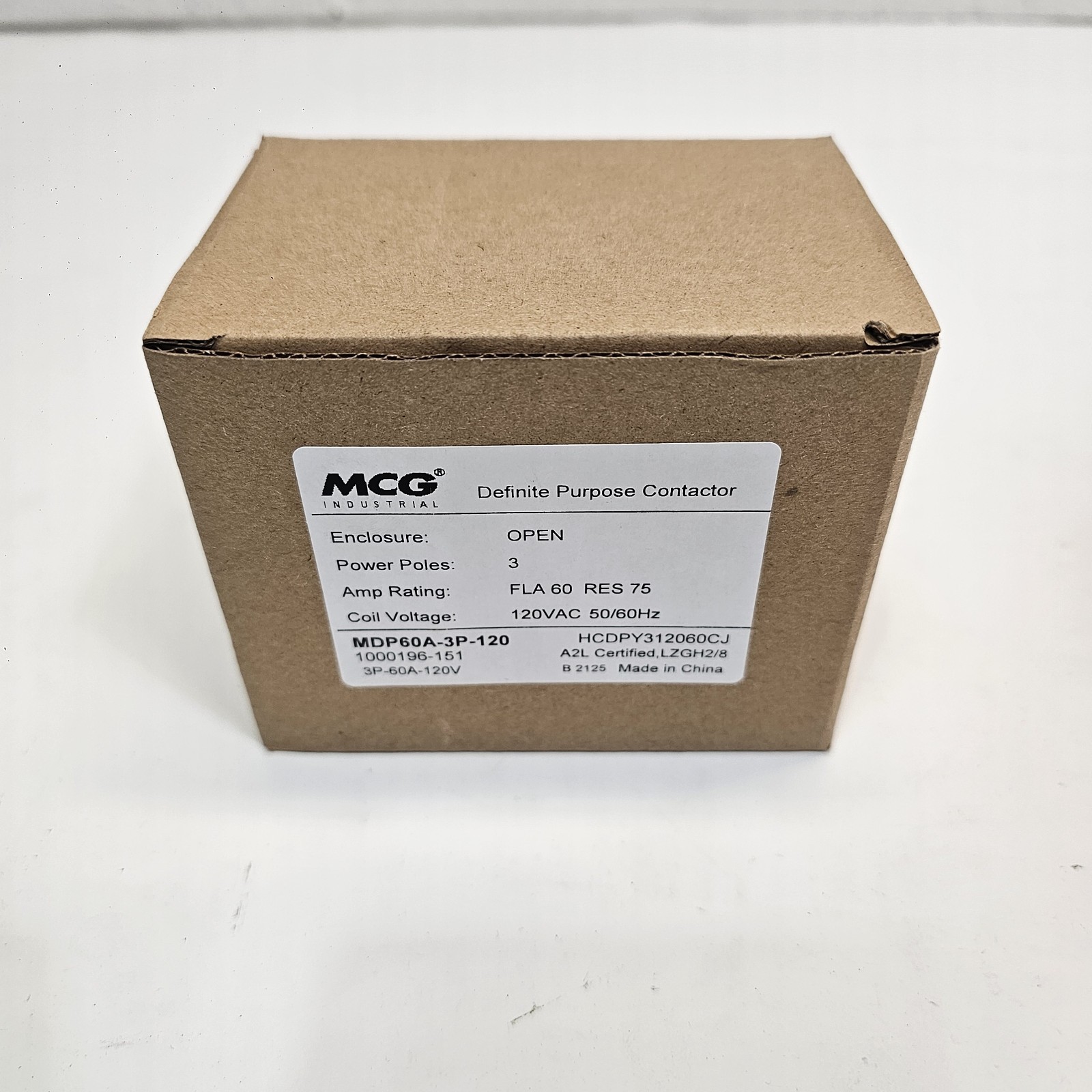MCG MDP60A-3P-120 Definite Purpose Contactor. Brand New!