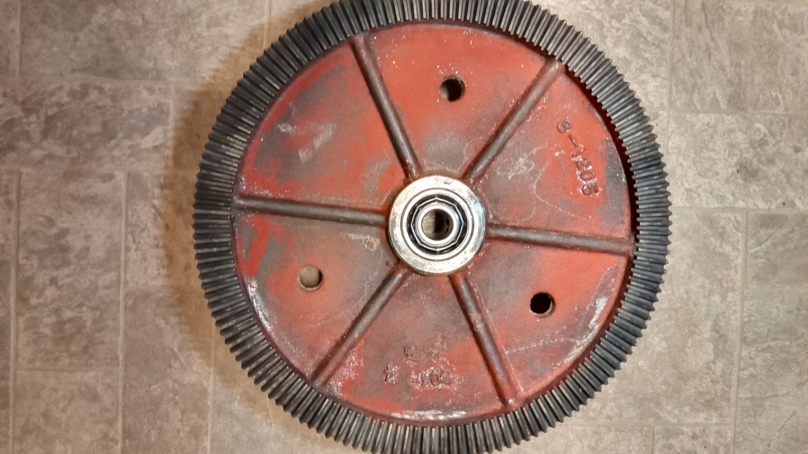 Used Marvel 8 Bandsaw Lower Wheel Assembly and Parts 8-1205 for 3/4″ Blade