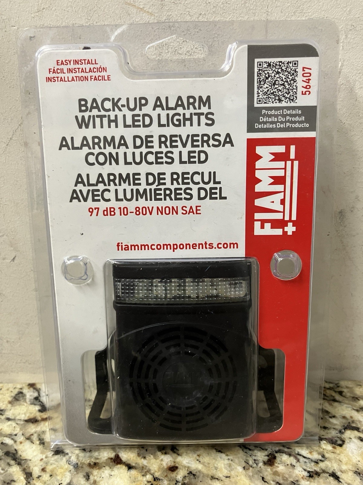 Fiamm 56407 Back Up Alarm 97 dB 10-80V NON SAE