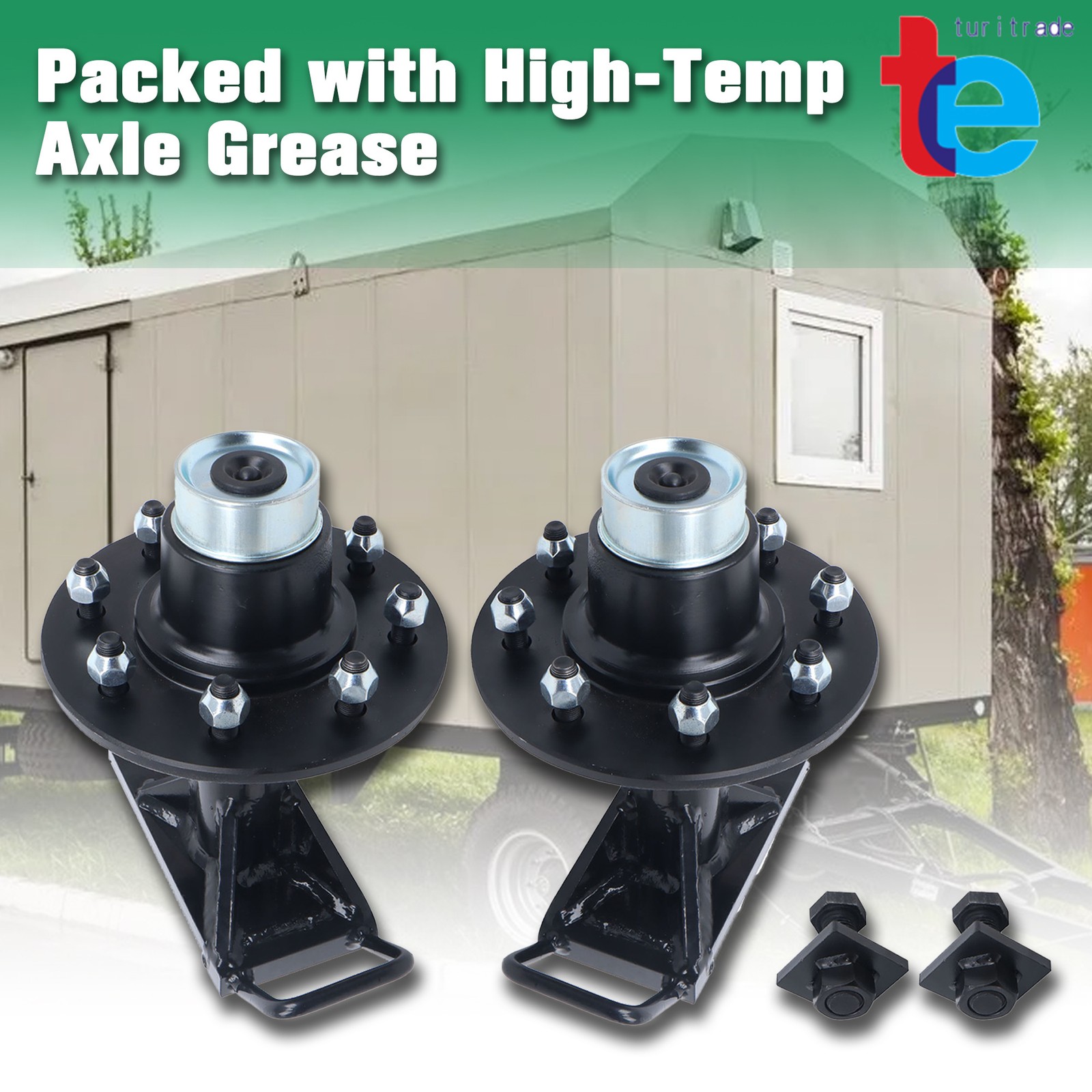 Bolt-On Spindle Kit Shipping Container Wheels with Handle 8×6.5 Lug