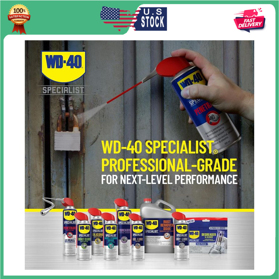 WD-40 Specialist Penetrant with SMART STRAW SPRAYS 2 WAYS, 11 OZ [6-Pack]